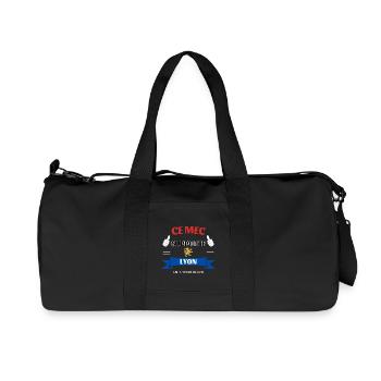 Ce mec supporte Lyon - Sac de sport en toile recyclée Stanley/Stella - noir - Devant
