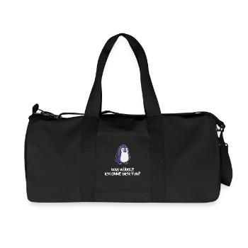 Pinguin Tier Vogel Statement Zoo Seevogel - Recycelte Canvas-Sporttasche von Stanley/Stella - Schwarz - Vorne