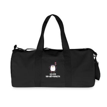 Süß Pinguin Statement Herz Tier Vogel Arktis - Recycelte Canvas-Sporttasche von Stanley/Stella - Schwarz - Vorne
