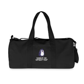 Pinguin Seevogel Tier Statement Vogel Zoo - Recycelte Canvas-Sporttasche von Stanley/Stella - Schwarz - Vorne