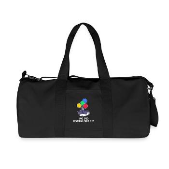Pinguin Vogel Statement Humorvoll Tier Luftballon - Recycelte Canvas-Sporttasche von Stanley/Stella - Schwarz - Vorne