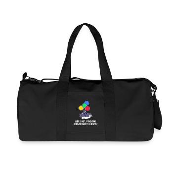 Humorvoll Tier Pinguin Statement Luftballon Vogel - Recycelte Canvas-Sporttasche von Stanley/Stella - Schwarz - Vorne