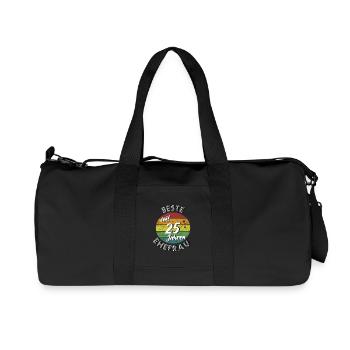 beste Ehefrau seit 25 Jahren Silberhochzeit retro - Recycelte Canvas-Sporttasche von Stanley/Stella - Schwarz - Vorne