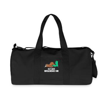 Faul Tier Müde Faultier Statement Zoo Schlafen - Recycelte Canvas-Sporttasche von Stanley/Stella - Schwarz - Vorne