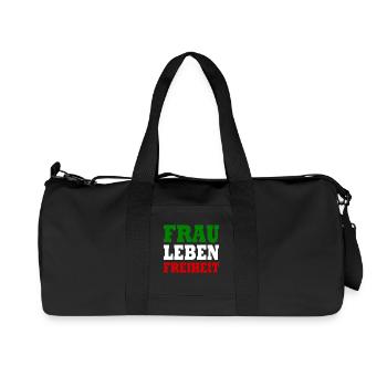 Frau leben freiheit - Recycelte Canvas-Sporttasche von Stanley/Stella - Schwarz - Vorne