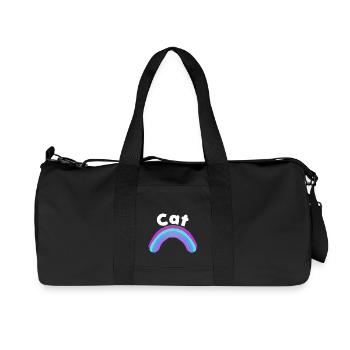 Cat, regenbogen Design, für mama - Recycelte Canvas-Sporttasche von Stanley/Stella - Schwarz - Vorne