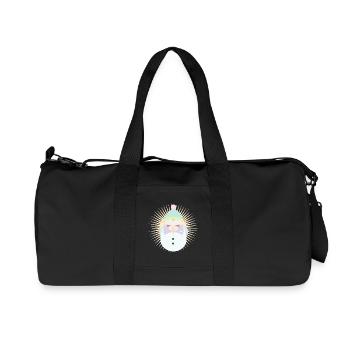 Bonhomme de neige radieux au pastel avec casquette - Sac de sport en toile recyclée Stanley/Stella - noir - Devant