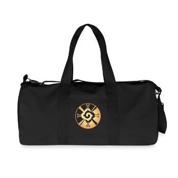 Galactic Butterfly Hunab Ku - aztec symbol - Recycled Canvas Sports Bag by Stanley/Stella - black - Front