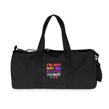 Cool Lgbt Statement Rechte Homosexueller Herz - Recycelte Canvas-Sporttasche von Stanley/Stella - Schwarz - Vorne