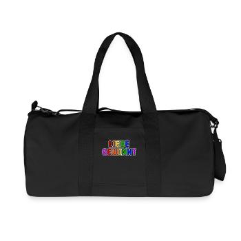 Regenbogen Lgbt Statement Homosexuell Beziehung - Recycelte Canvas-Sporttasche von Stanley/Stella - Schwarz - Vorne