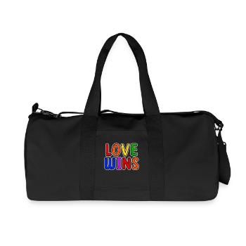 Déclaration d’amour Droits Gay Pride Fierté - Sac de sport en toile recyclée Stanley/Stella - noir - Devant