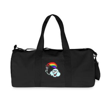 Funny Lgbt Gay Rainbow Bisexual Transgender - Recycled Canvas Sports Bag by Stanley/Stella - black - Front