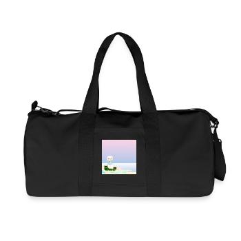 Winter Background - Polar Bear by the Sea - SLEDGES - Recycled Canvas Sports Bag by Stanley/Stella - black - Front