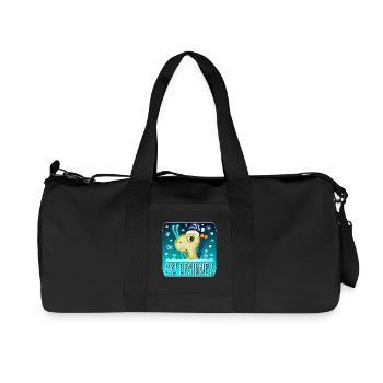 SKI BEGINNER - WINTER DINOSAURIER - Recycelte Canvas-Sporttasche von Stanley/Stella - Schwarz - Vorne