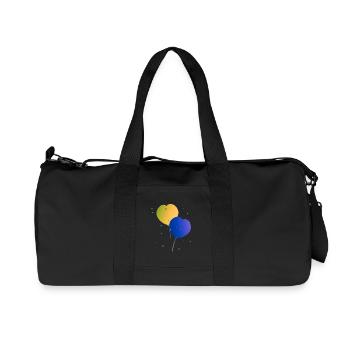 Ballons, Luftballonherzen - Recycelte Canvas-Sporttasche von Stanley/Stella - Schwarz - Vorne