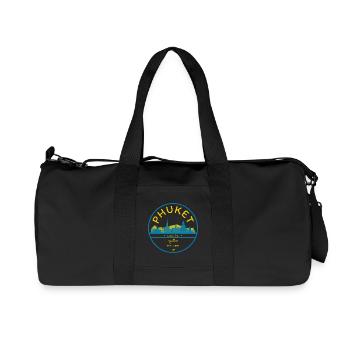 Phuket City Skyline Emblem - Recycled Canvas Sports Bag by Stanley/Stella - black - Front