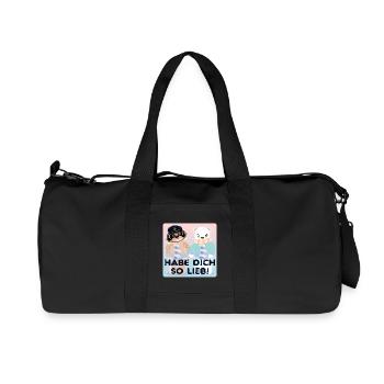 Habe Dich so lieb - Kapitän Bären - Recycelte Canvas-Sporttasche von Stanley/Stella - Schwarz - Vorne