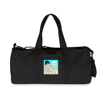 VALENTINE'S DAY QUOTE - SAILING COUPLE - BEAR - Recycled Canvas Sports Bag by Stanley/Stella - black - Front