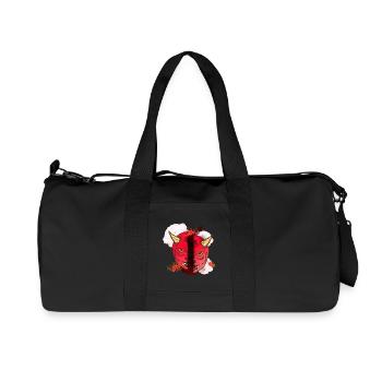 spinnen lilien, oni maske hälften - Recycelte Canvas-Sporttasche von Stanley/Stella - Schwarz - Vorne