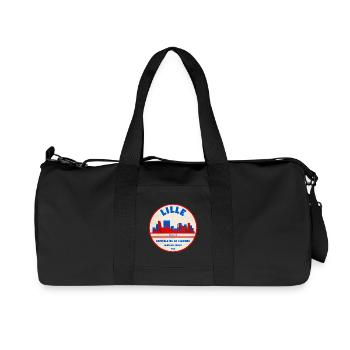Lille Skyline Retro Abzeichen - Recycelte Canvas-Sporttasche von Stanley/Stella - Schwarz - Vorne