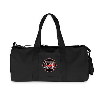 Rescuer fire engine fire brigade professional fire brigade - Recycled Canvas Sports Bag by Stanley/Stella - black - Front