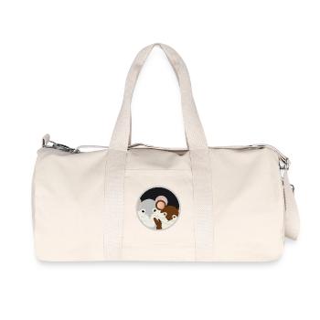 two cute mice together in the mouse hole - Recycled Canvas Sports Bag by Stanley/Stella - natural - Front