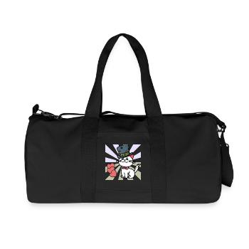 Katze Herzen Kinder Geburtstagsgeschenk Baby - Recycelte Canvas-Sporttasche von Stanley/Stella - Schwarz - Vorne
