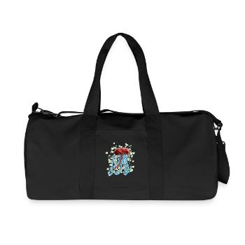 Watercolor Jellyfish Art Print - Recycled Canvas Sports Bag by Stanley/Stella - black - Front