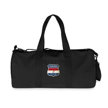 Leeuwarden Pays-Bas Drapeaux Armoiries - Sac de sport en toile recyclée Stanley/Stella - noir - Devant