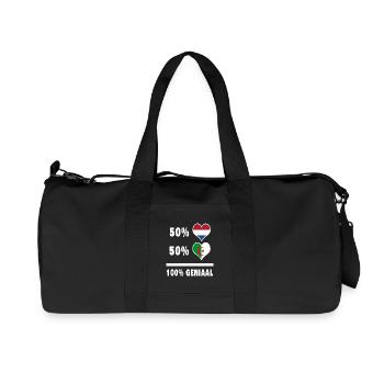 Algeria and the Netherlands 100% Genius Flag - Recycled Canvas Sports Bag by Stanley/Stella - black - Front