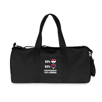 Armenia and the Netherlands 100% Genius Flag - Recycled Canvas Sports Bag by Stanley/Stella - black - Front