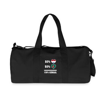 Bangladesh and The Netherlands 100% Genius Flag - Recycled Canvas Sports Bag by Stanley/Stella - black - Front