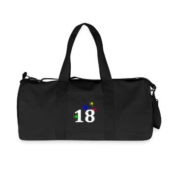 unisex, 18 Feuerwerk sternenmuster - Recycelte Canvas-Sporttasche von Stanley/Stella - Schwarz - Vorne