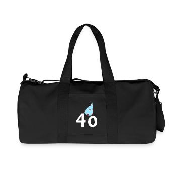 40 gratulieren, Geburstagshütchen - Recycelte Canvas-Sporttasche von Stanley/Stella - Schwarz - Vorne