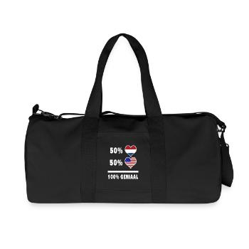 Drapeau 100% Genius des États-Unis et des Pays-Bas - Sac de sport en toile recyclée Stanley/Stella - noir - Devant