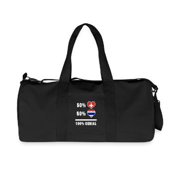Thailand und Schweiz 100% Genial Flagge - Recycelte Canvas-Sporttasche von Stanley/Stella - Schwarz - Vorne