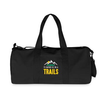 Berge - Ich bin lieber auf einem Trail - Recycelte Canvas-Sporttasche von Stanley/Stella - Schwarz - Vorne