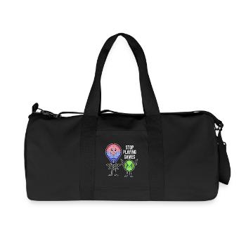 Player Statement Racket Padel Padel Team Balls - Recycled Canvas Sports Bag by Stanley/Stella - black - Front