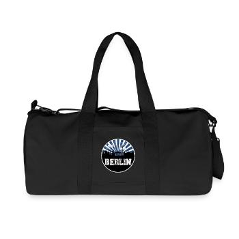Berlin Skyline Blue Hour - Recycled Canvas Sports Bag by Stanley/Stella - black - Front