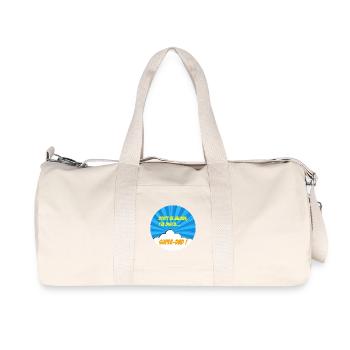Super-papa, super-héros. Meilleur papa. BD comics - Sac de sport en toile recyclée Stanley/Stella - blanc naturel - Devant