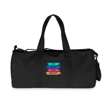 Mountain Hike Statement Hiking Hike Nature - Recycled Canvas Sports Bag by Stanley/Stella - black - Front