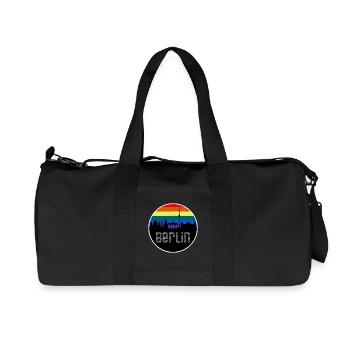 Berlin Skyline Rainbow - Recycled Canvas Sports Bag by Stanley/Stella - black - Front