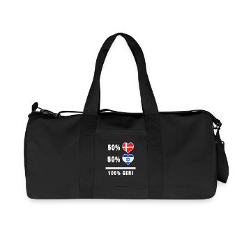 Israel and Denmark 100% genius flag - Recycled Canvas Sports Bag by Stanley/Stella - black - Front