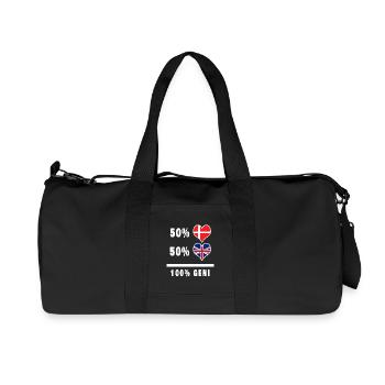 Drapeau 100% génie de la Grande-Bretagne et du Danemark - Sac de sport en toile recyclée Stanley/Stella - noir - Devant