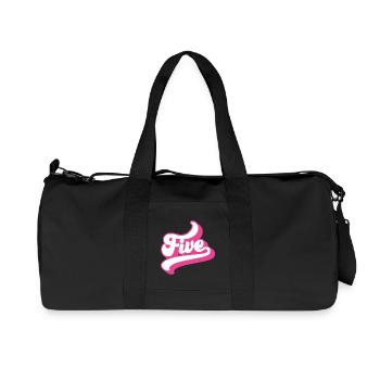 Fünf 5. Geburtstag für Mädchen im Alter von 5 Jahren - Recycelte Canvas-Sporttasche von Stanley/Stella - Schwarz - Vorne