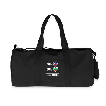 Bulgaria and Great Britain 100% Genius Flag - Recycled Canvas Sports Bag by Stanley/Stella - black - Front