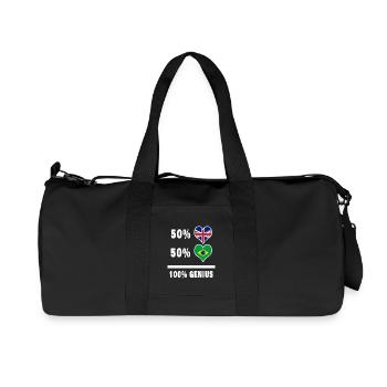 Brésil et Grande-Bretagne 100% Genius Flag - Sac de sport en toile recyclée Stanley/Stella - noir - Devant