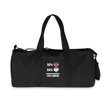 Argentine et Grande-Bretagne 100% Genius Flag - Sac de sport en toile recyclée Stanley/Stella - noir - Devant