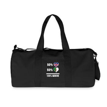 Algeria and Great Britain 100% Genius Flag - Recycled Canvas Sports Bag by Stanley/Stella - black - Front
