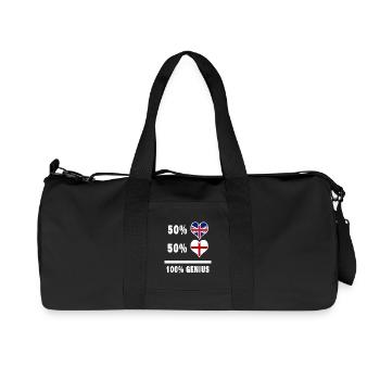 England and Great Britain 100% Genius Flag - Recycled Canvas Sports Bag by Stanley/Stella - black - Front